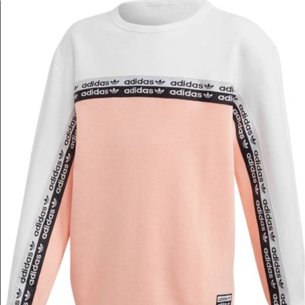 adidas Originals taping crew neck sweat shirt